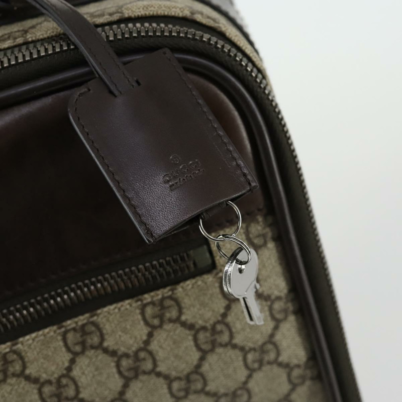 【日本直送】GUCCI GG Supreme 手提箱 PVC 米色 銀色 101678 正品 160065-9