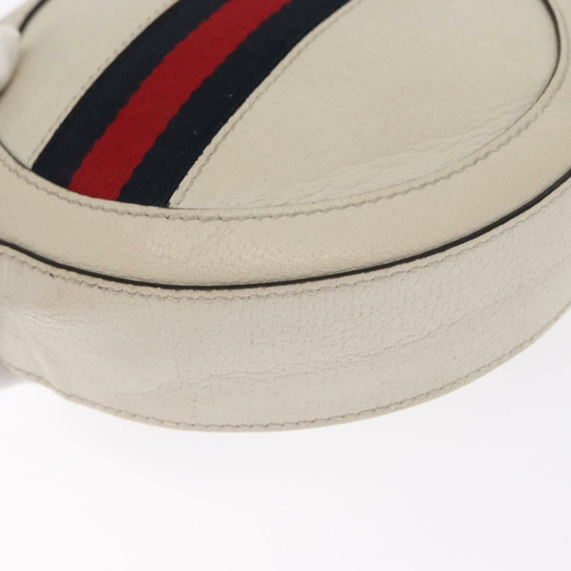 【日本直送】GUCCI GG Marmont Sherry Line 鏈條包 白色 金色 皮革 550618 正品 ka1140-13