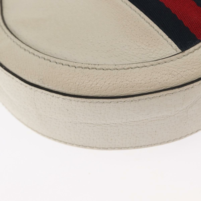 【日本直送】GUCCI GG Marmont Sherry Line 鏈條包 白色 金色 皮革 550618 正品 ka1140-14