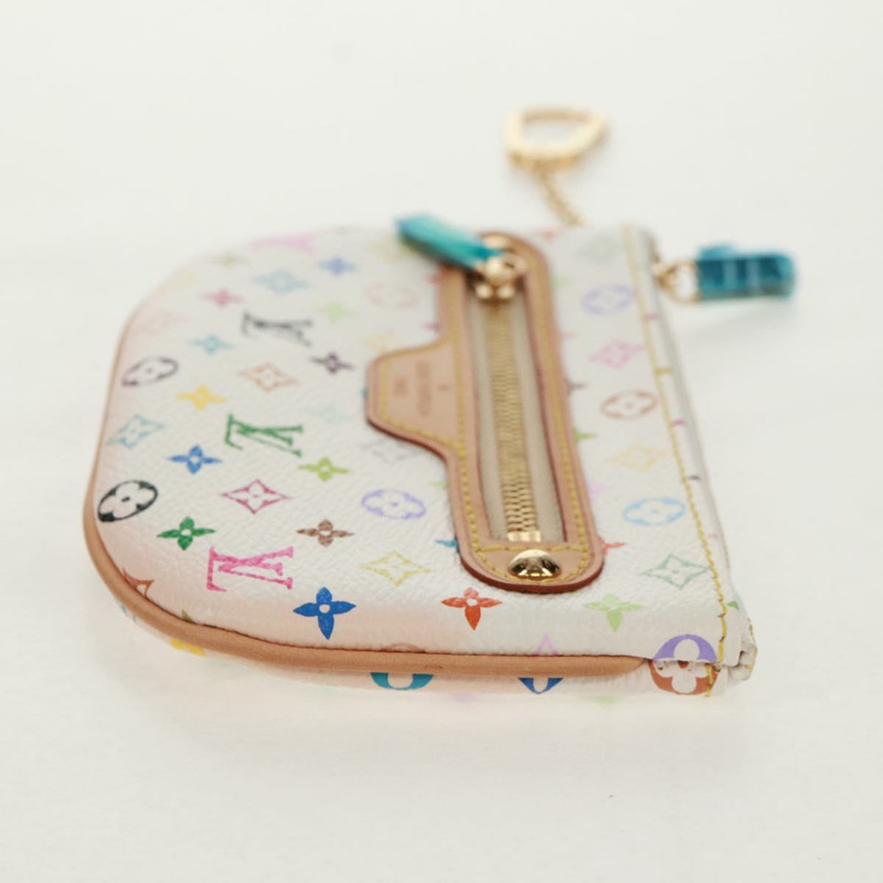 【日本直送】路易威登 Monogram Multicolor Pochette MM 手拿包 白色 M60028 LV Auth 159454V-3