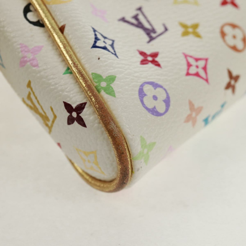 【日本直送】路易威登 Monogram Multicolor Kate 手拿包 白色 Bron M55212 LV Auth 159471V-6