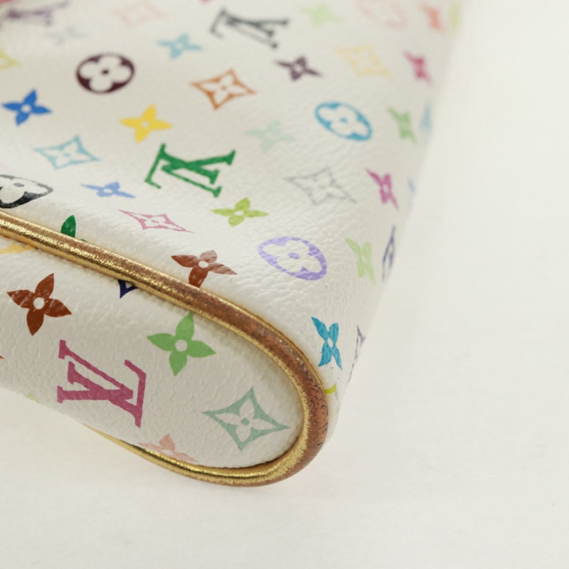 【日本直送】路易威登 Monogram Multicolor Kate 手拿包 白色 Bron M55212 LV Auth 159471V-14