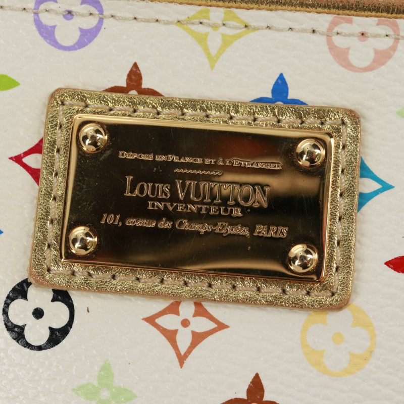 【日本直送】路易威登 Monogram Multicolor Kate 手拿包 白色 Bron M55212 LV Auth 159471V-16