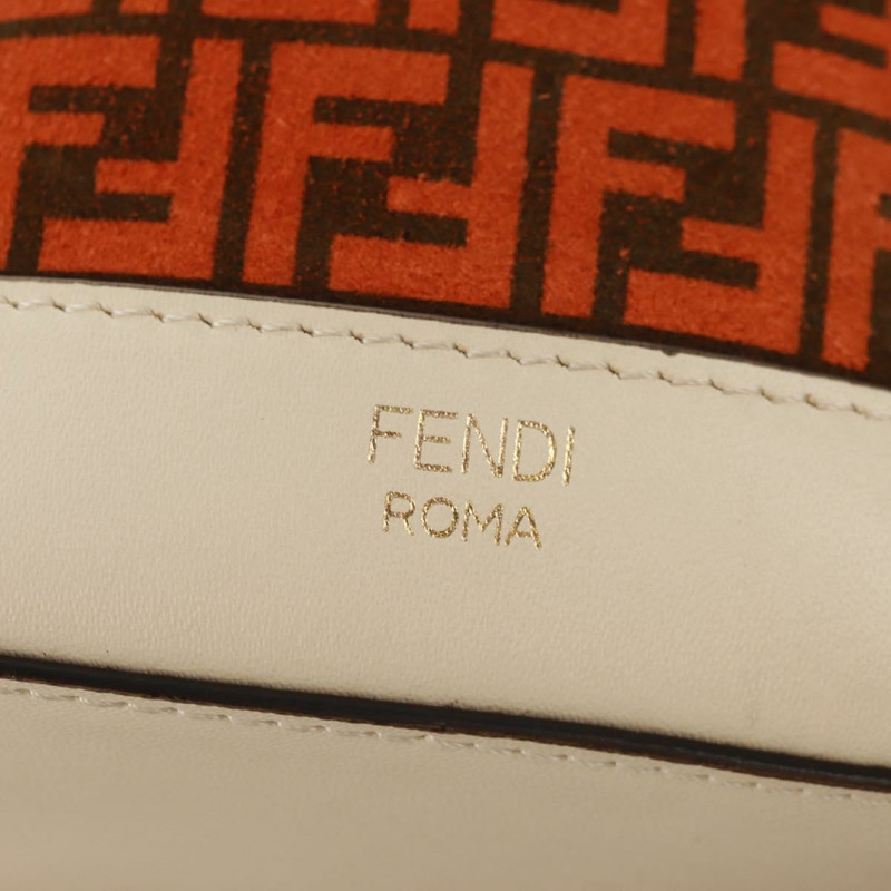 【日本直送】FENDI Zucchino帆布迷你Montrezor手提包，橘色金色，兩用款，正品，貨號159396V-19
