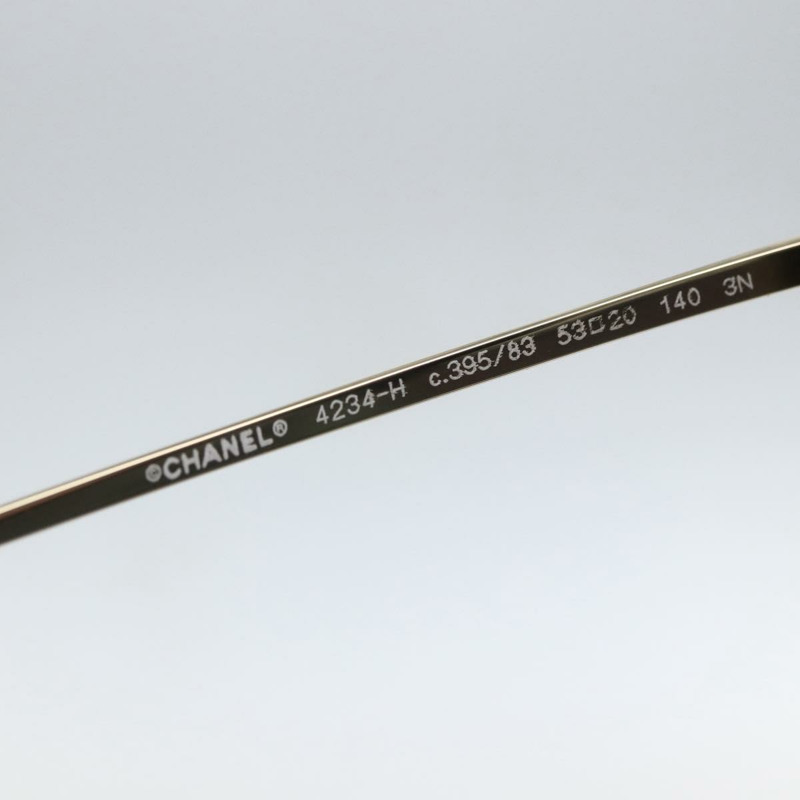 【日本直送】香奈兒 (CHANEL) 金屬棕色太陽眼鏡 4234 CC Auth 159617V-9