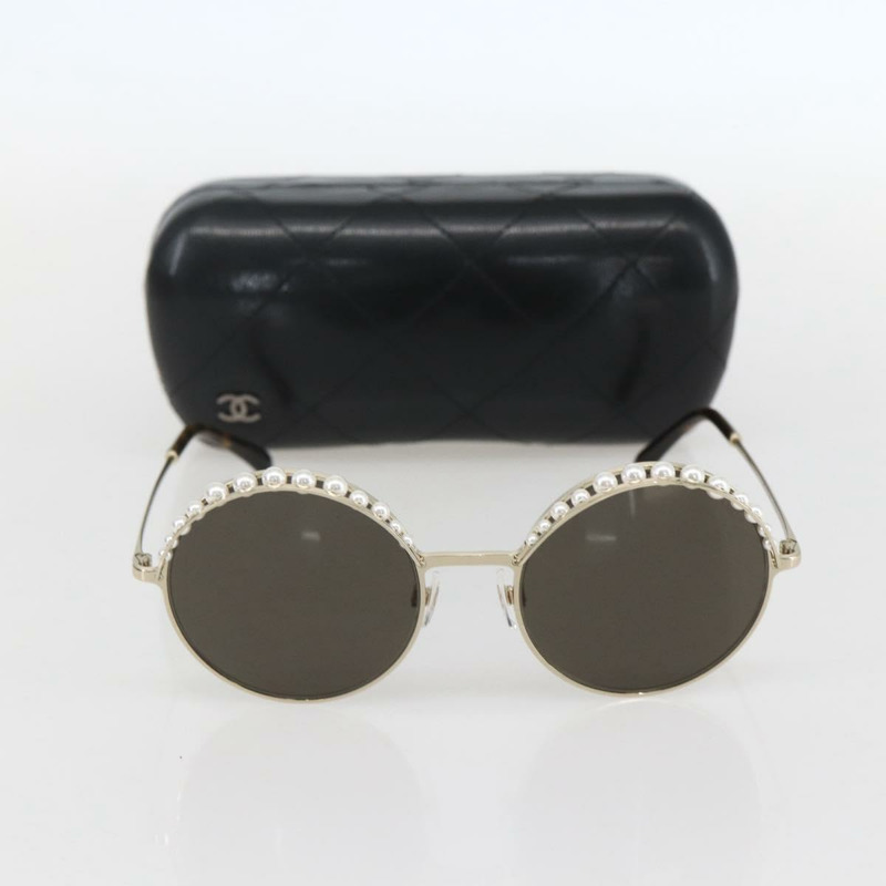 【日本直送】香奈兒 (CHANEL) 金屬棕色太陽眼鏡 4234 CC Auth 159617V-10
