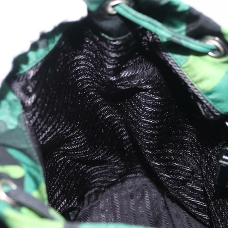 【日本直送】PRADA 雙肩包 尼龍 綠色 銀色 正品 158946V-26