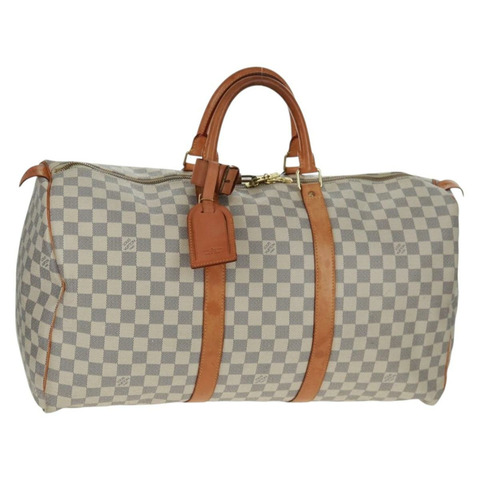 路易威登 Damier Azur Keepall 50 波士頓包 N41430 LV Auth 159533V