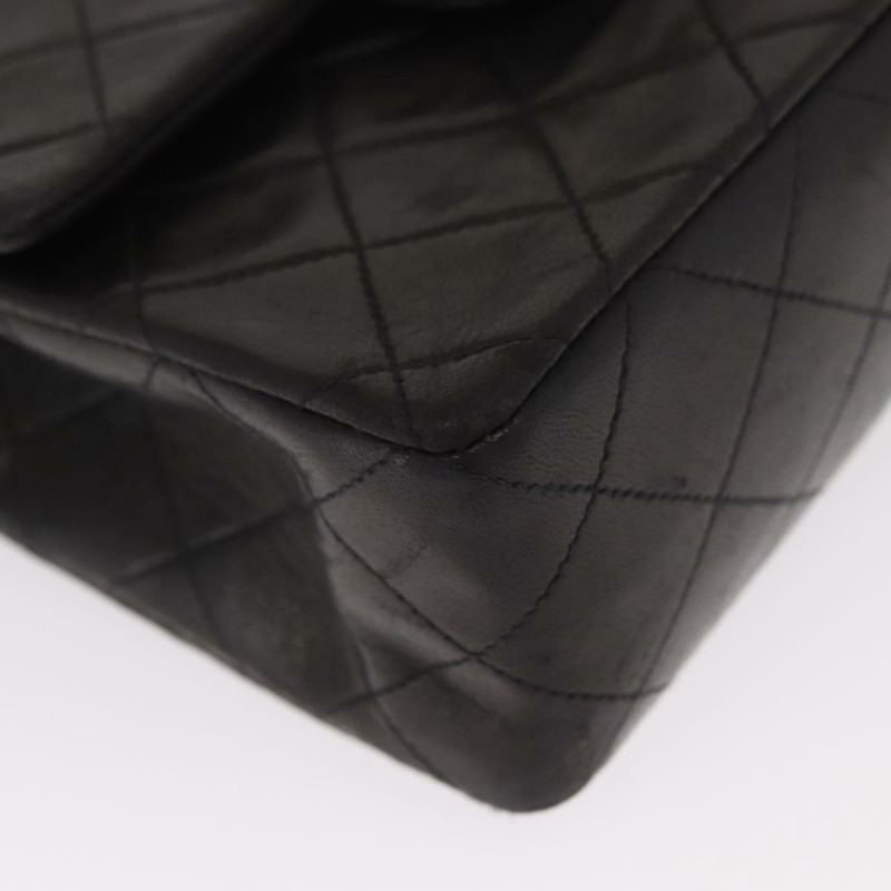 【日本直送】香奈兒 (CHANEL) 絎縫鏈條單肩包，羊皮材質，金色/黑色，CC標誌，正品編號 158863SAV-13