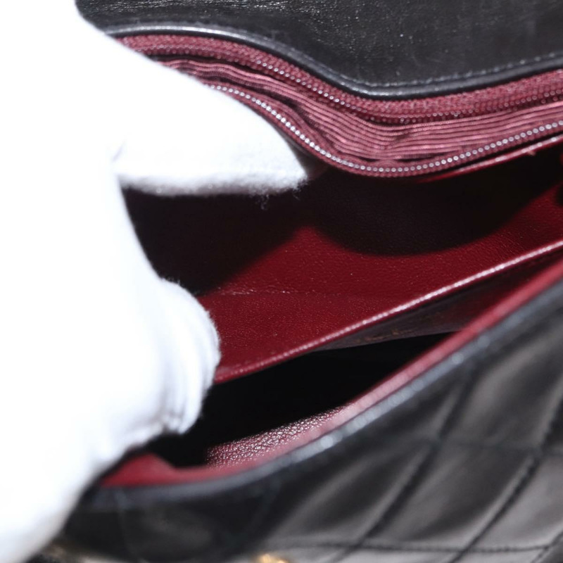 【日本直送】香奈兒 (CHANEL) 絎縫鏈條單肩包，羊皮材質，金色/黑色，CC標誌，正品編號 158863SAV-26