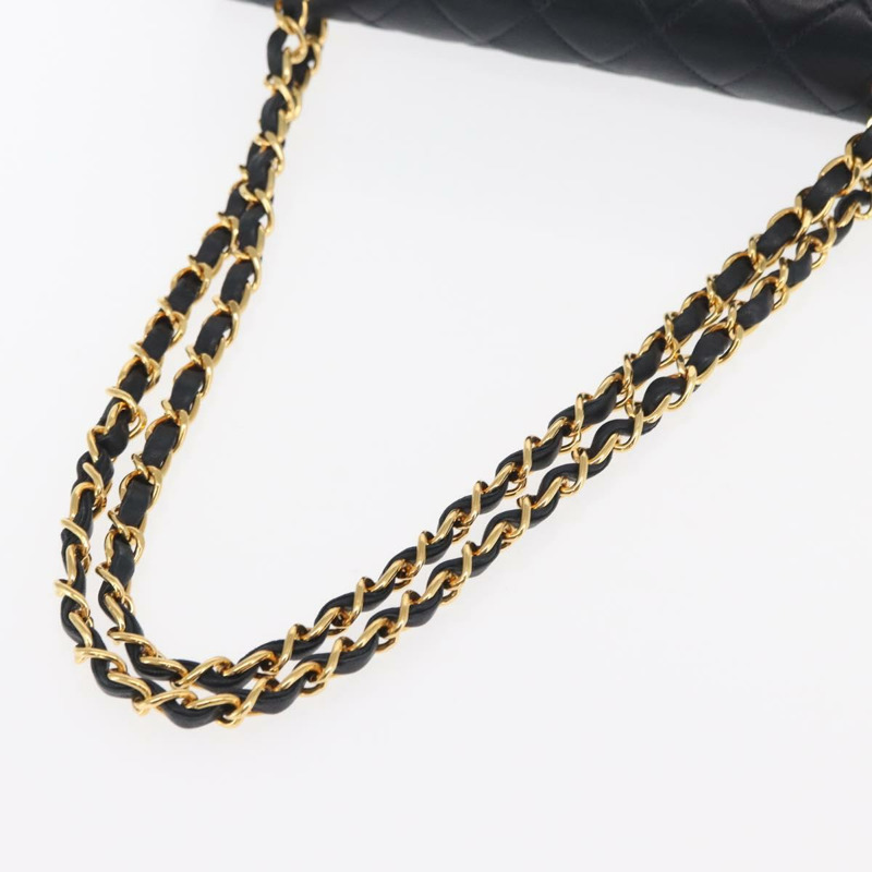 【日本直送】香奈兒 Matelasse 25 雙蓋鏈條包，羊皮材質，海軍藍金色雙C標誌，正品編號 158857SM-6