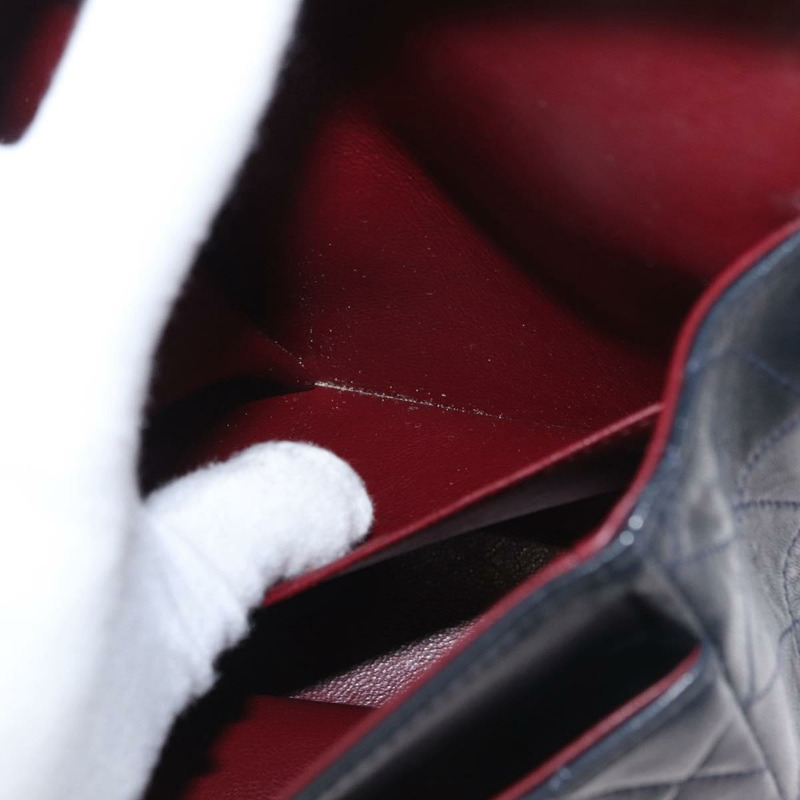 【日本直送】香奈兒 Matelasse 25 雙蓋鏈條包，羊皮材質，海軍藍金色雙C標誌，正品編號 158857SM-29