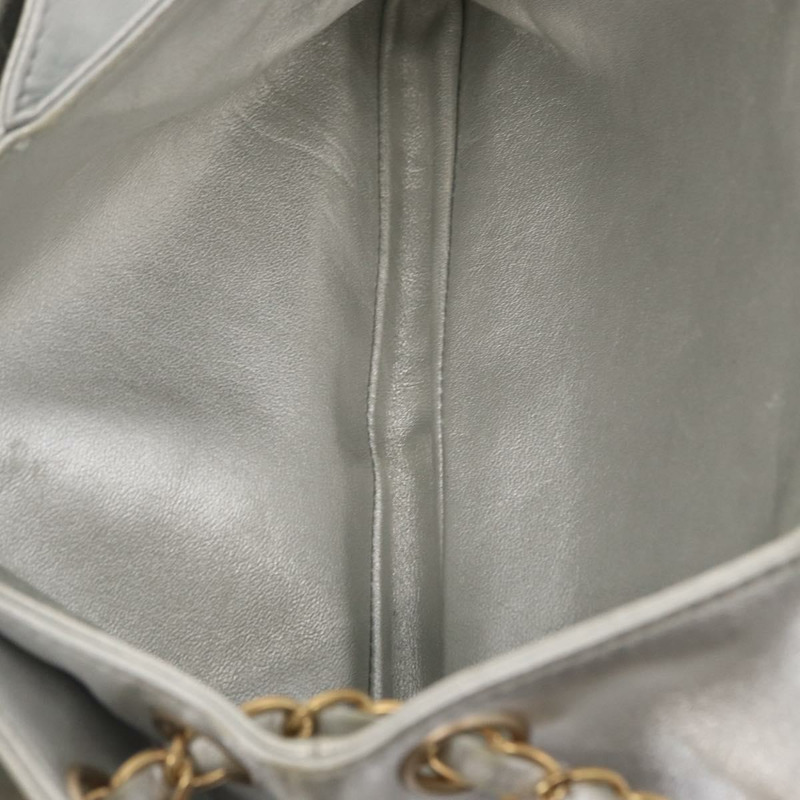 【日本直送】香奈兒 2.55 絎縫鏈條肩背包 小牛皮 銀色 金色 CC 標誌 正品 159583-9