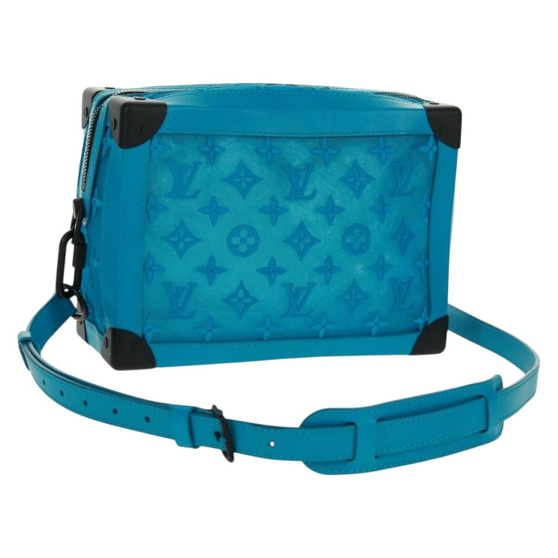 【日本直送】路易威登 Monogram Mesh Soft Trunk Bag 藍色 M45074 LV Auth 160888SAM-0