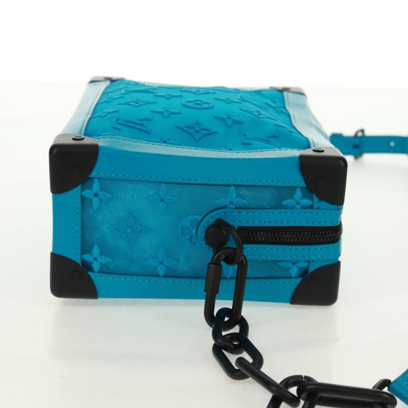 【日本直送】路易威登 Monogram Mesh Soft Trunk Bag 藍色 M45074 LV Auth 160888SAM-3