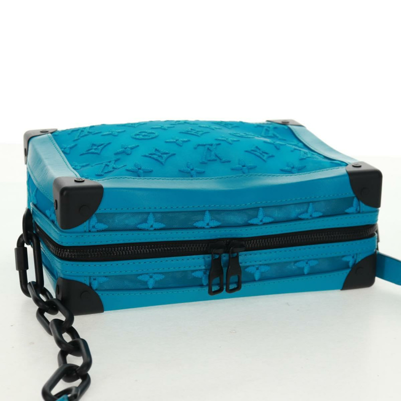【日本直送】路易威登 Monogram Mesh Soft Trunk Bag 藍色 M45074 LV Auth 160888SAM-5