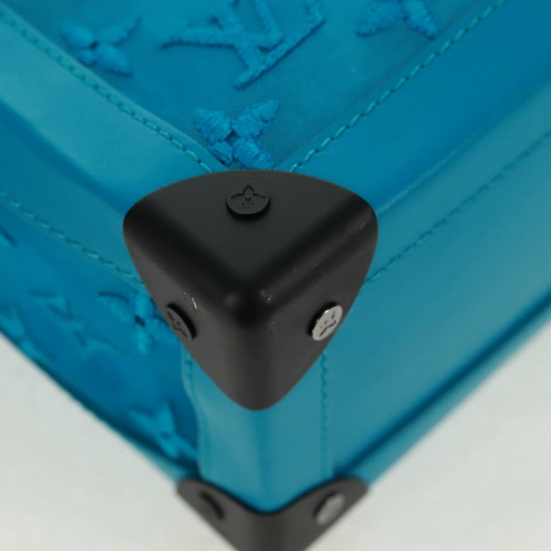 【日本直送】路易威登 Monogram Mesh Soft Trunk Bag 藍色 M45074 LV Auth 160888SAM-8