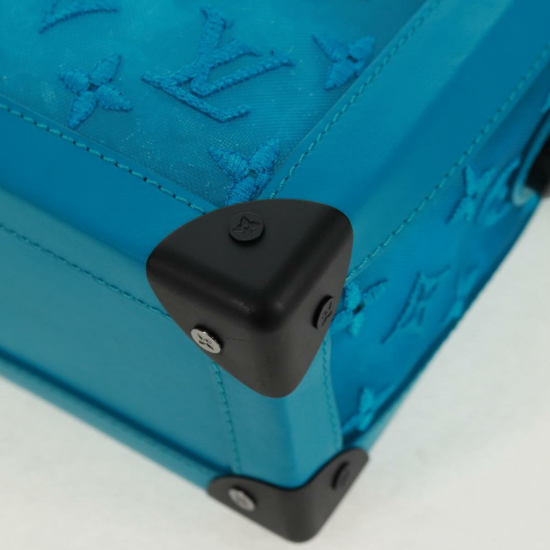 【日本直送】路易威登 Monogram Mesh Soft Trunk Bag 藍色 M45074 LV Auth 160888SAM-15