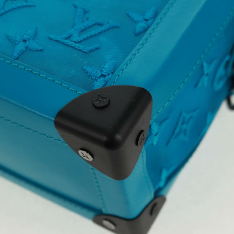 【日本直送】路易威登 Monogram Mesh Soft Trunk Bag 藍色 M45074 LV Auth 160888SAM-17