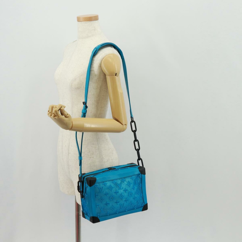 【日本直送】路易威登 Monogram Mesh Soft Trunk Bag 藍色 M45074 LV Auth 160888SAM-22