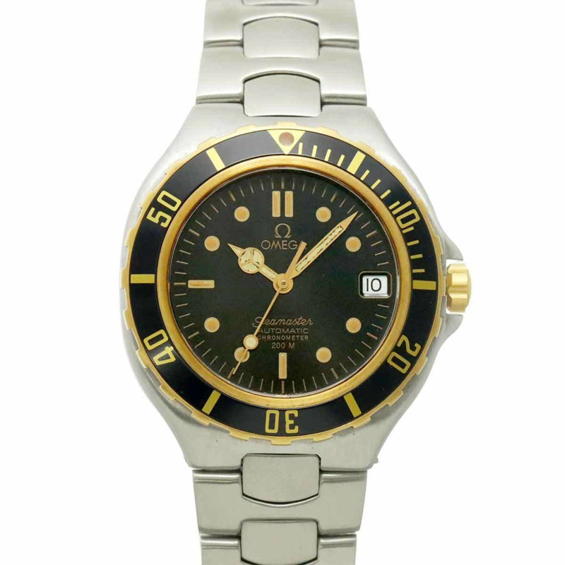 歐米茄海馬系列200 368 1042 男士腕錶，附日期顯示，黑色，自動上鍊-0