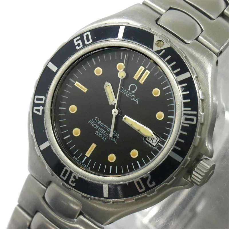 歐米茄海馬系列專業潛水錶 200 396 1062 男士腕錶，帶日期顯示和黑色石英機芯-6