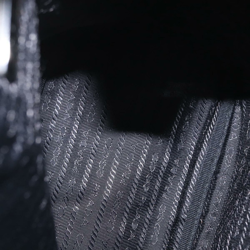 【日本直送】PRADA 尼龍雙肩手提包，黑色銀色，正品，貨號 158945SAM-9