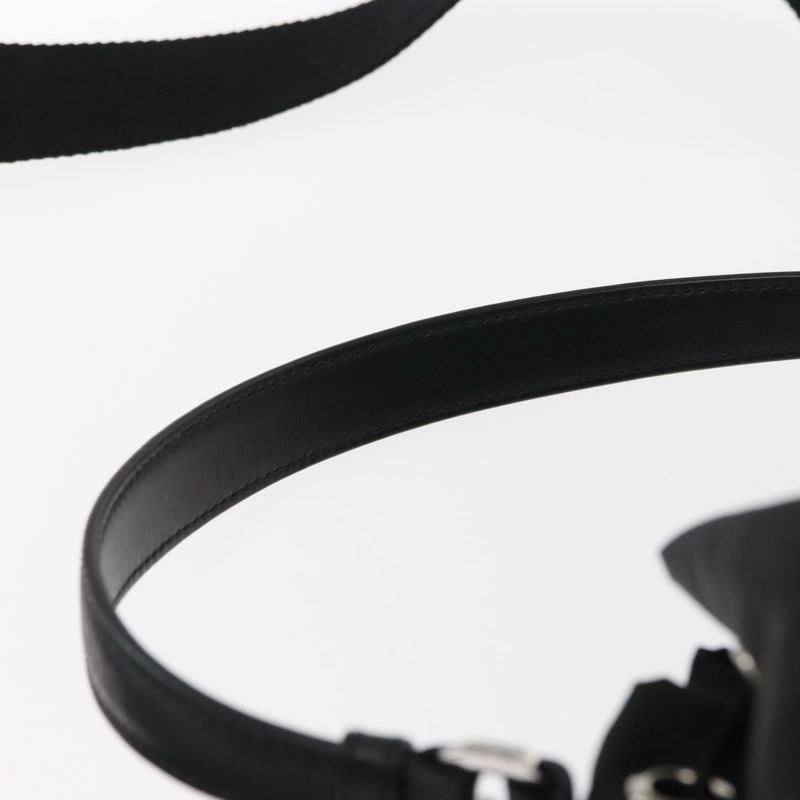 【日本直送】PRADA 尼龍雙肩手提包，黑色銀色，正品，貨號 158945SAM-13