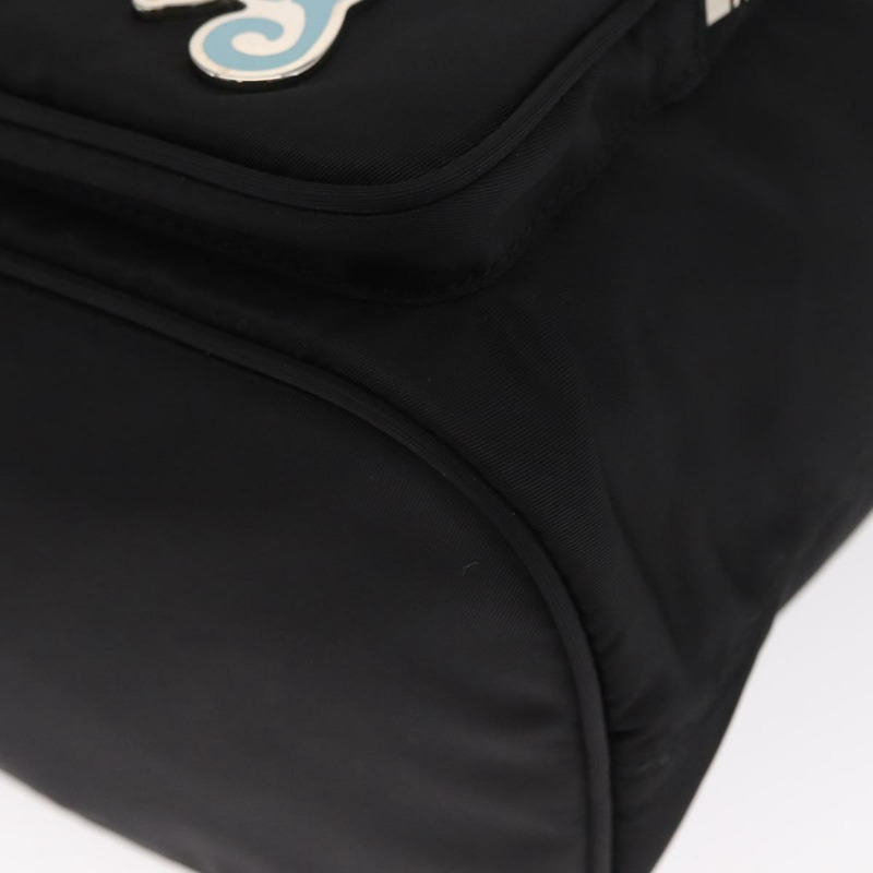 【日本直送】PRADA 尼龍雙肩手提包，黑色銀色，正品，貨號 158945SAM-16