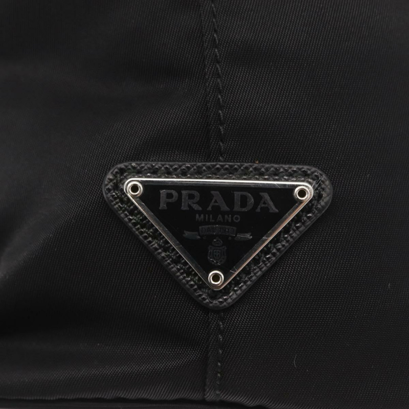 【日本直送】PRADA 尼龍雙肩手提包，黑色銀色，正品，貨號 158945SAM-19