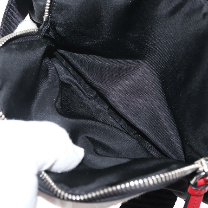 【日本直送】PRADA 尼龍雙肩手提包，黑色銀色，正品，貨號 158945SAM-27