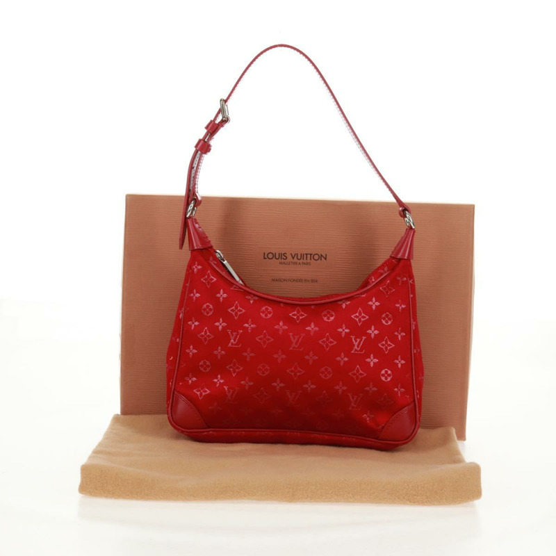 【日本直送】路易威登 Monogram Satin Little Boulogne 手提包 紅色 M92351 正品 BA9469SM-11