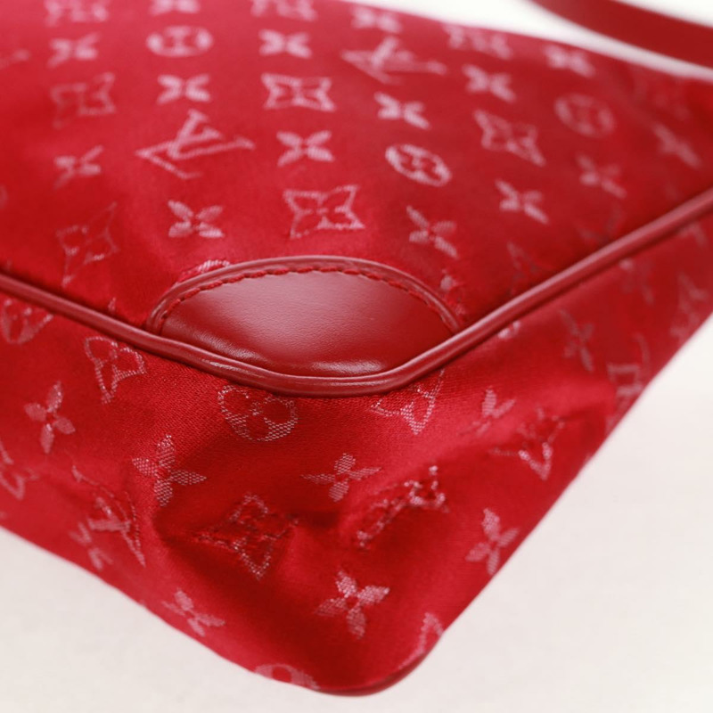 【日本直送】路易威登 Monogram Satin Little Boulogne 手提包 紅色 M92351 正品 BA9469SM-14