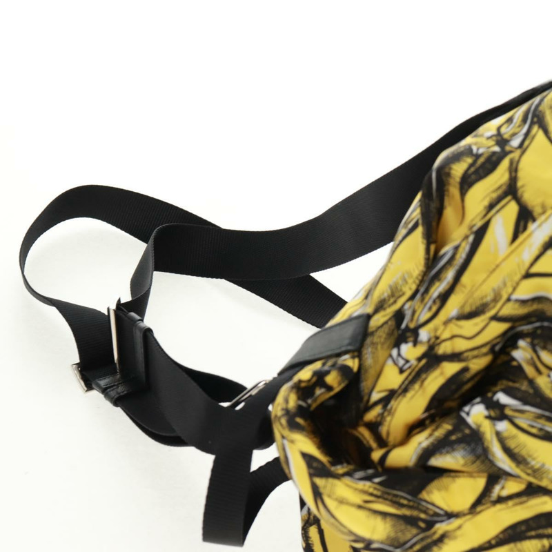 【日本直送】PRADA 雙肩包 尼龍 黃銀色 正品 158940SM-15