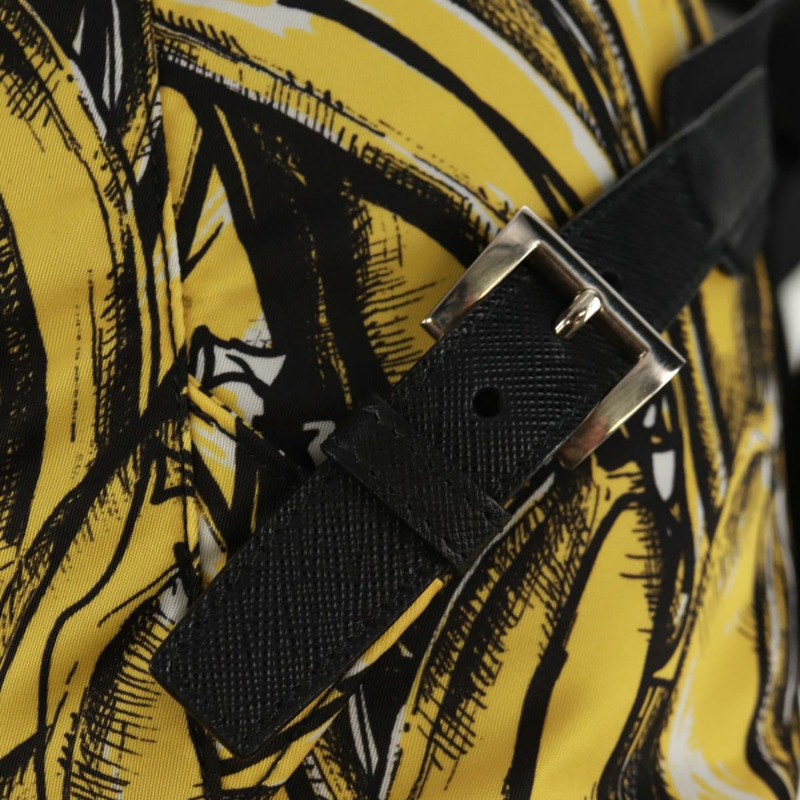 【日本直送】PRADA 雙肩包 尼龍 黃銀色 正品 158940SM-20