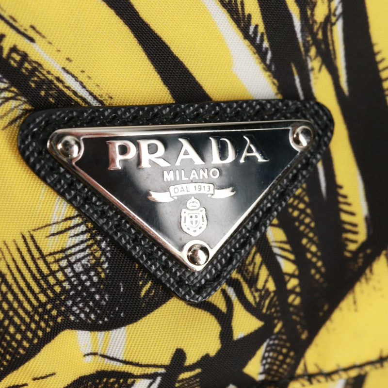 【日本直送】PRADA 雙肩包 尼龍 黃銀色 正品 158940SM-24