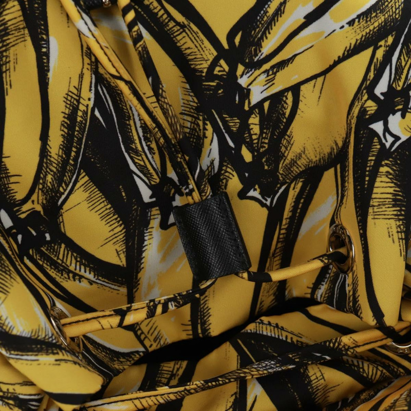 【日本直送】PRADA 雙肩包 尼龍 黃銀色 正品 158940SM-27