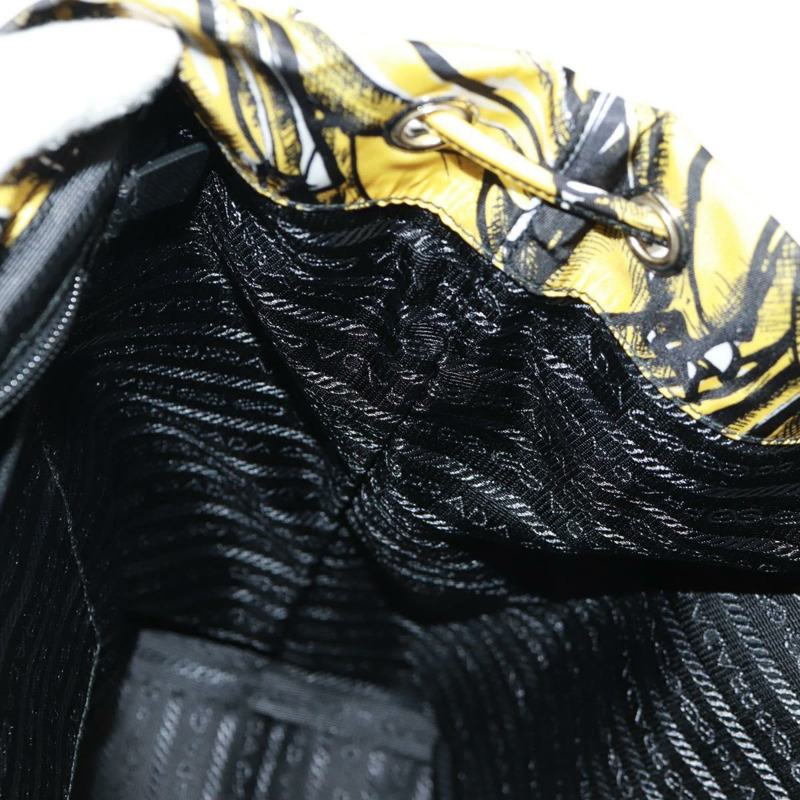 【日本直送】PRADA 雙肩包 尼龍 黃銀色 正品 158940SM-31