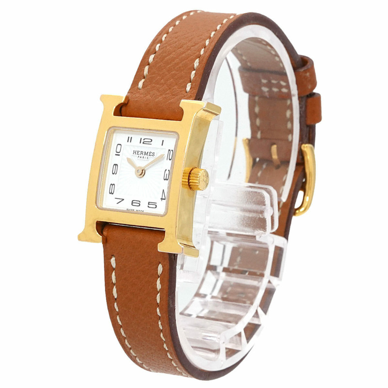 愛馬仕 H Watch Mini HH1 101 女士白色石英錶-1