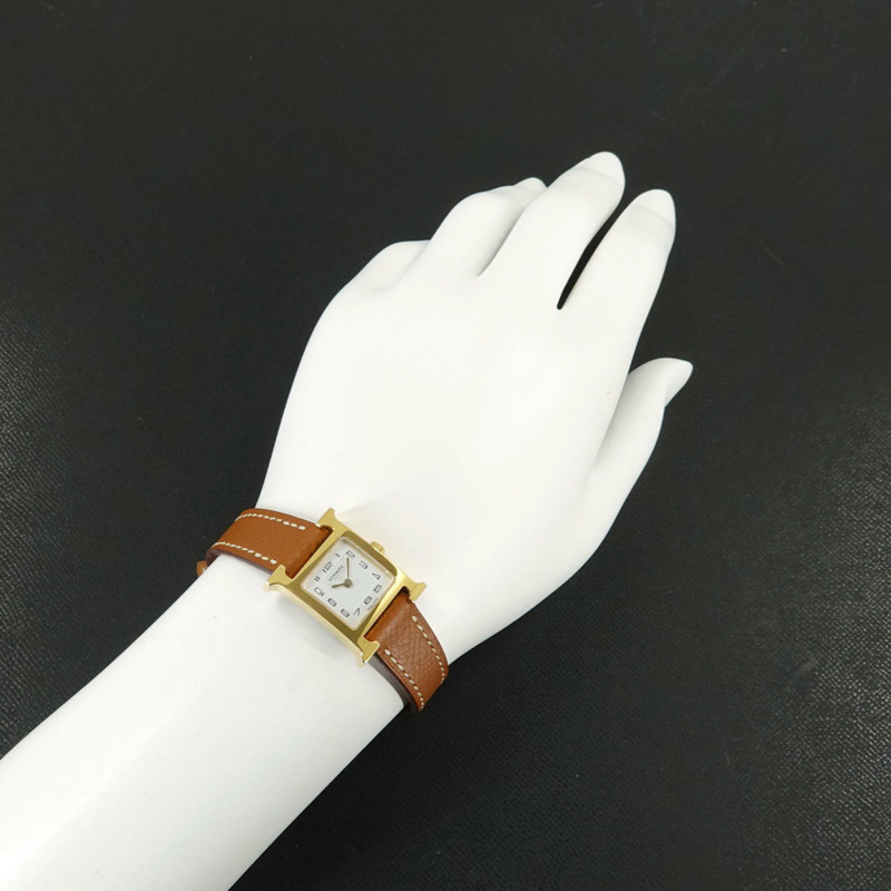 愛馬仕 H Watch Mini HH1 101 女士白色石英錶-2