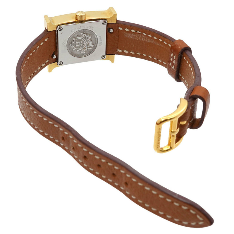 愛馬仕 H Watch Mini HH1 101 女士白色石英錶-3