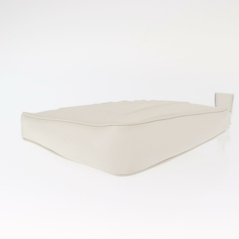 【日本直送】PRADA 銀白色皮革手拿包 正品 159445V-4