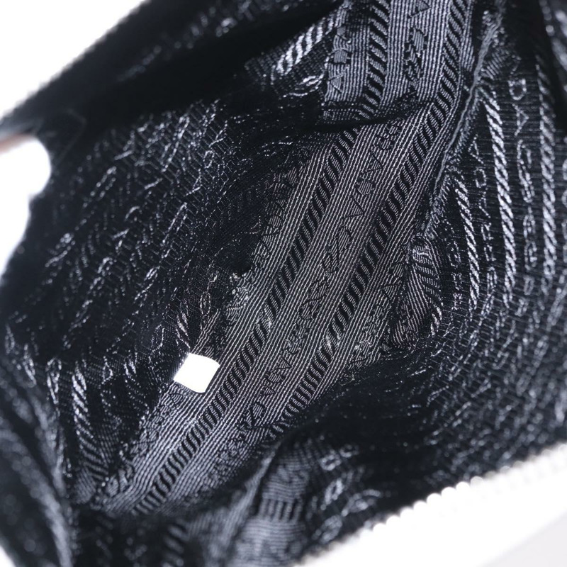 【日本直送】PRADA 銀白色皮革手拿包 正品 159445V-9