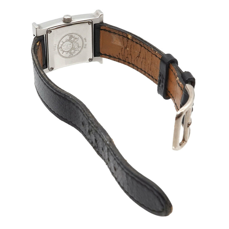 愛馬仕 H 系列 HH1 210 女士銀色石英錶-3