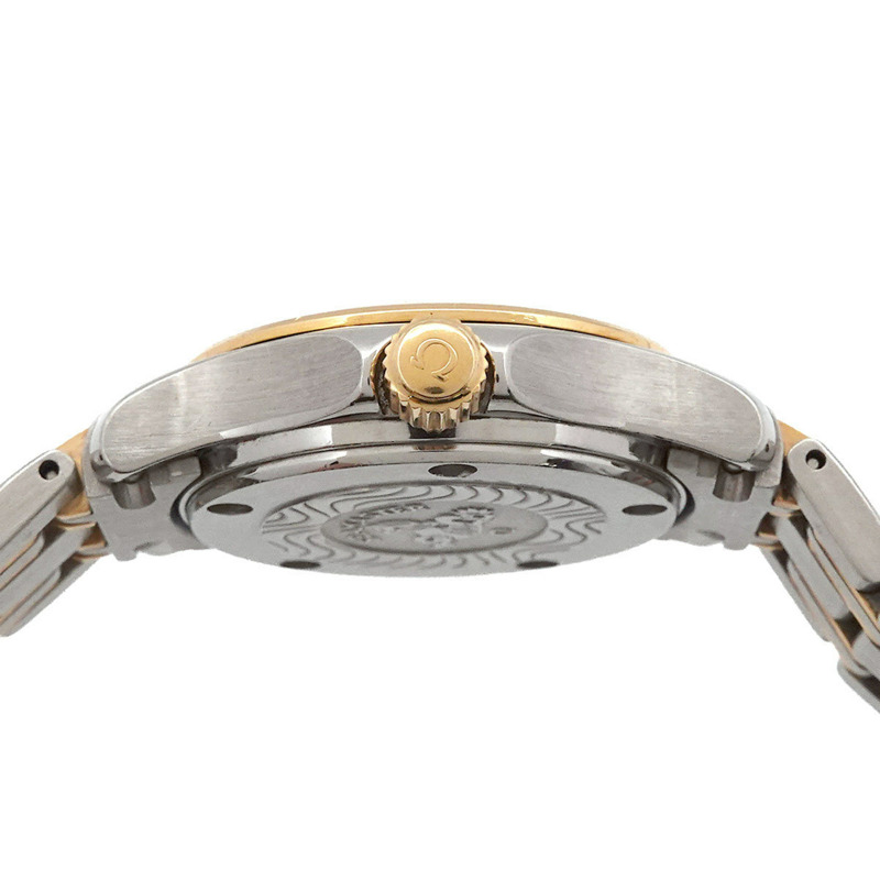 歐米茄海馬系列120公尺雙色女錶，附日期顯示，白金/黃金錶殼，石英機芯-4