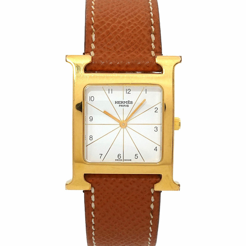 愛馬仕 H 系列腕錶 HH1.501 男士白色石英錶-0