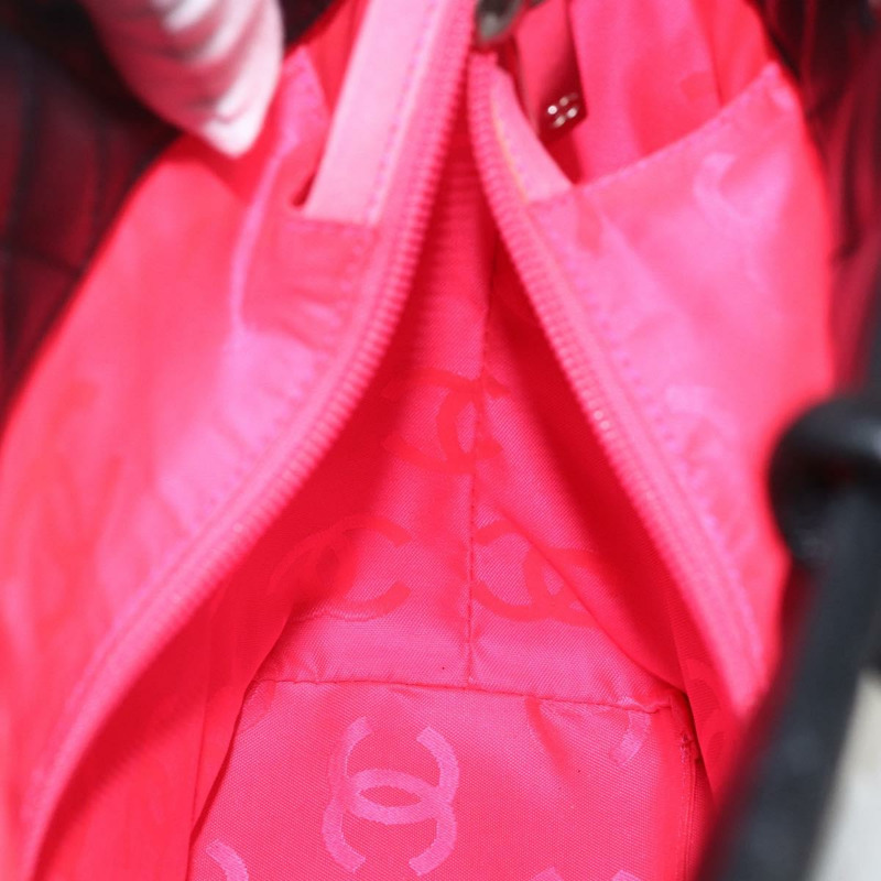 【日本直送】香奈兒 Cambon Line Matelasse 中號手提包皮革黑色 CC 正品 159319SAM-20