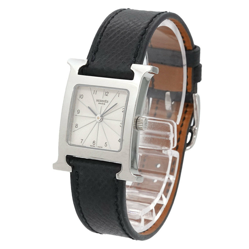 愛馬仕 H 系列 HH1 210 女士銀色石英錶-2