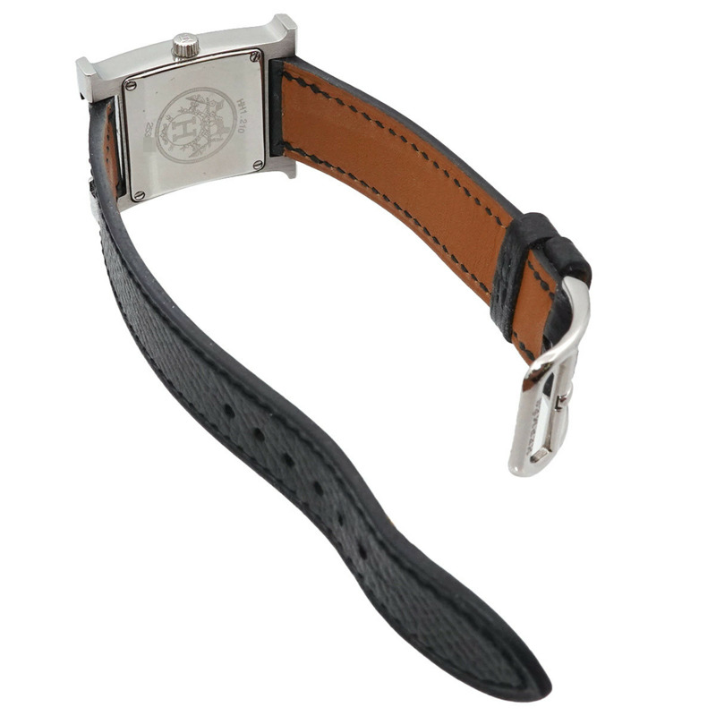 愛馬仕 H 系列 HH1 210 女士銀色石英錶-4