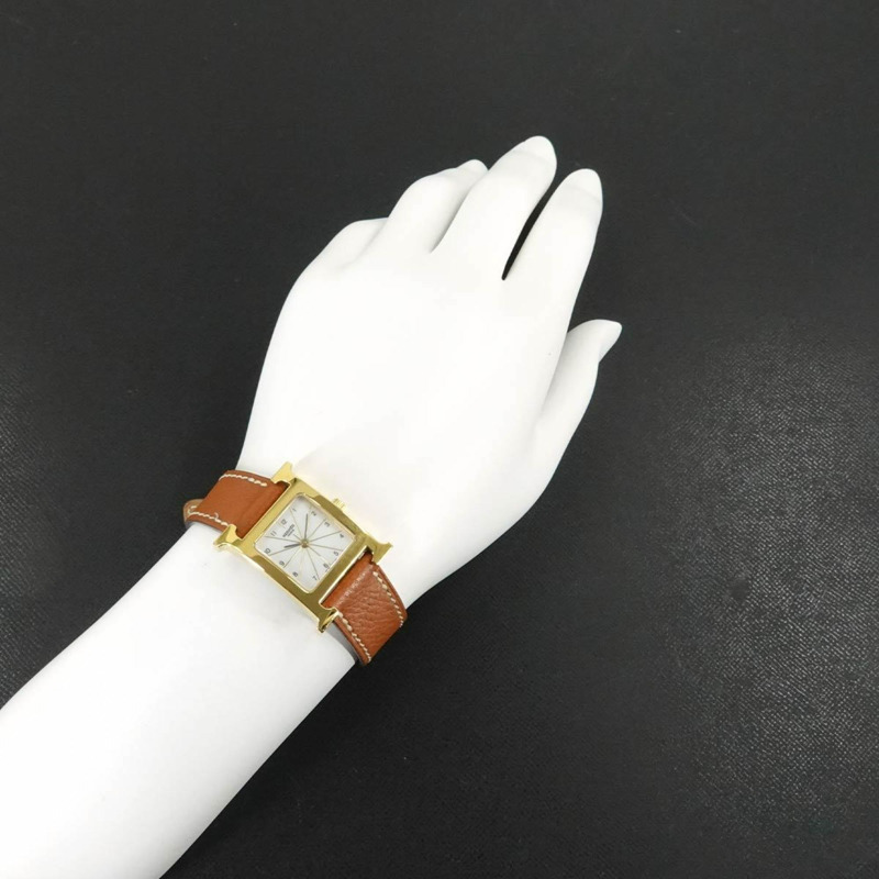 愛馬仕 H Watch HH1 201 女士白色石英錶-3